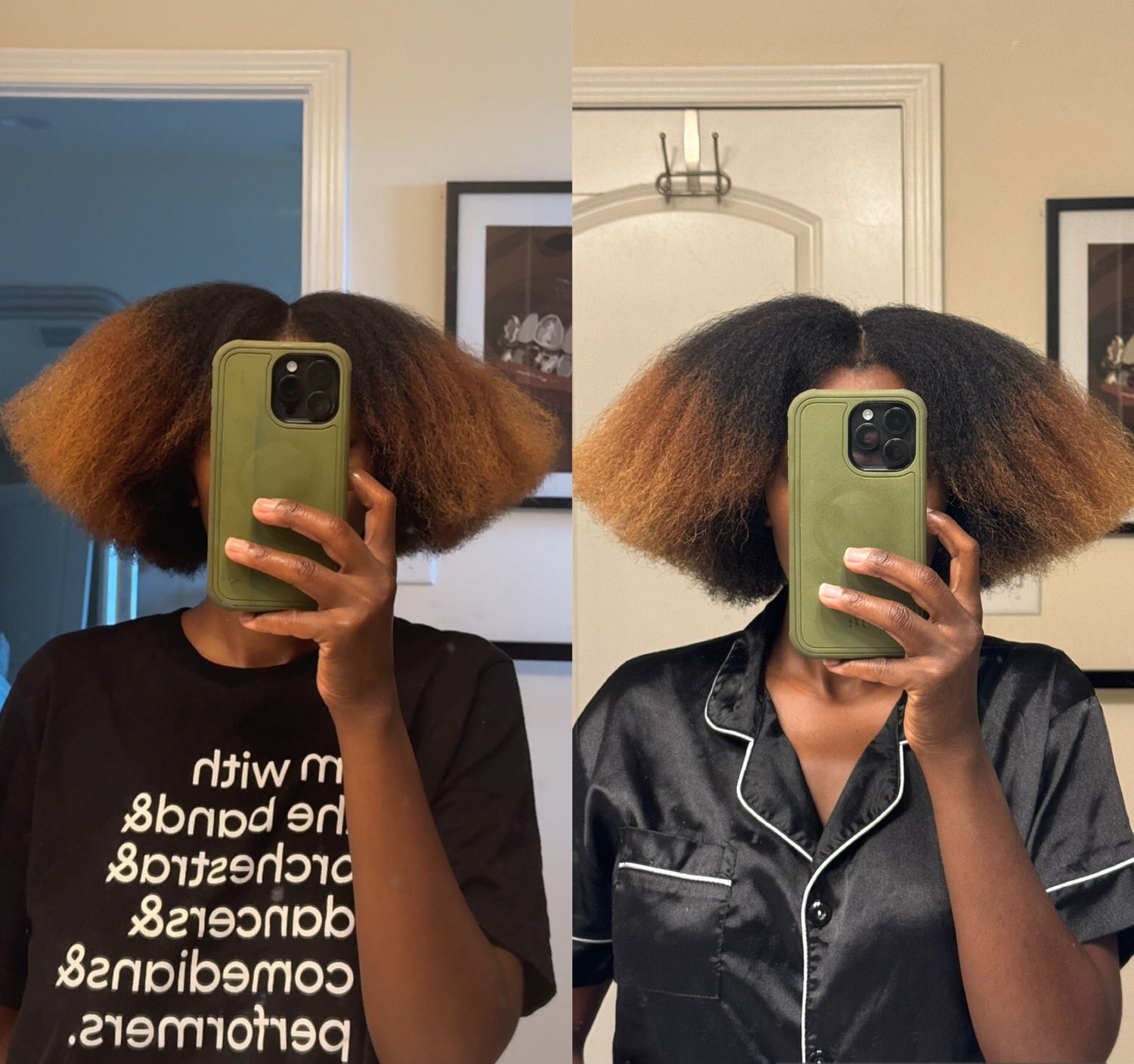 Healthy hair growth journey using Eartha Nourishing Hair Oil